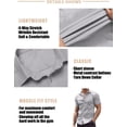 thumbnail image 5 of COOFANDY Men's Short Sleeve Muscle Fit Dress Shirts Casual Button Down Shirt, 5 of 6