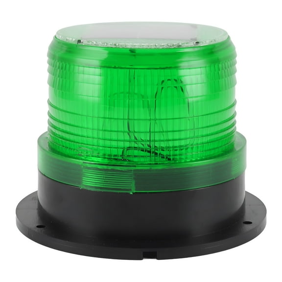 HIBIBUD Solar Strobe Warning Safety Flashing Light Waterproof LED Emergency Warning Light with Strong Magnetic Base for Snow Removal Car Forklift Truck Green