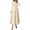 Beige, variant on Women's Fall Long Sleeve Midi Dress Casual Elegant Ruffle Flowy A Line Swing Cocktail Party Dresse