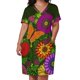 thumbnail image 2 of Hermoso vestido de bolsillo suelto con arte floral botánico, vestido de dama de honor para mujer, ropa de mujer, vestido de noche elegante y chic, 2 of 6