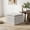 Light GRAY, variant on 23.62" Square Plush Corduroy Ottoman,Soft Upholstered Couch Footrest with Removable Top,Comfy Padded Seat Stool for Living Room Bedroom,Beige