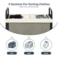 thumbnail image 5 of Laundry Hamper 3 Section, 120L Rolling Laundry Sorter Cart with Removable and Washable Liner Bag, Rolling Clothes Hamper with Metal Handle for Laundry Room and Bedroom, 5 of 7