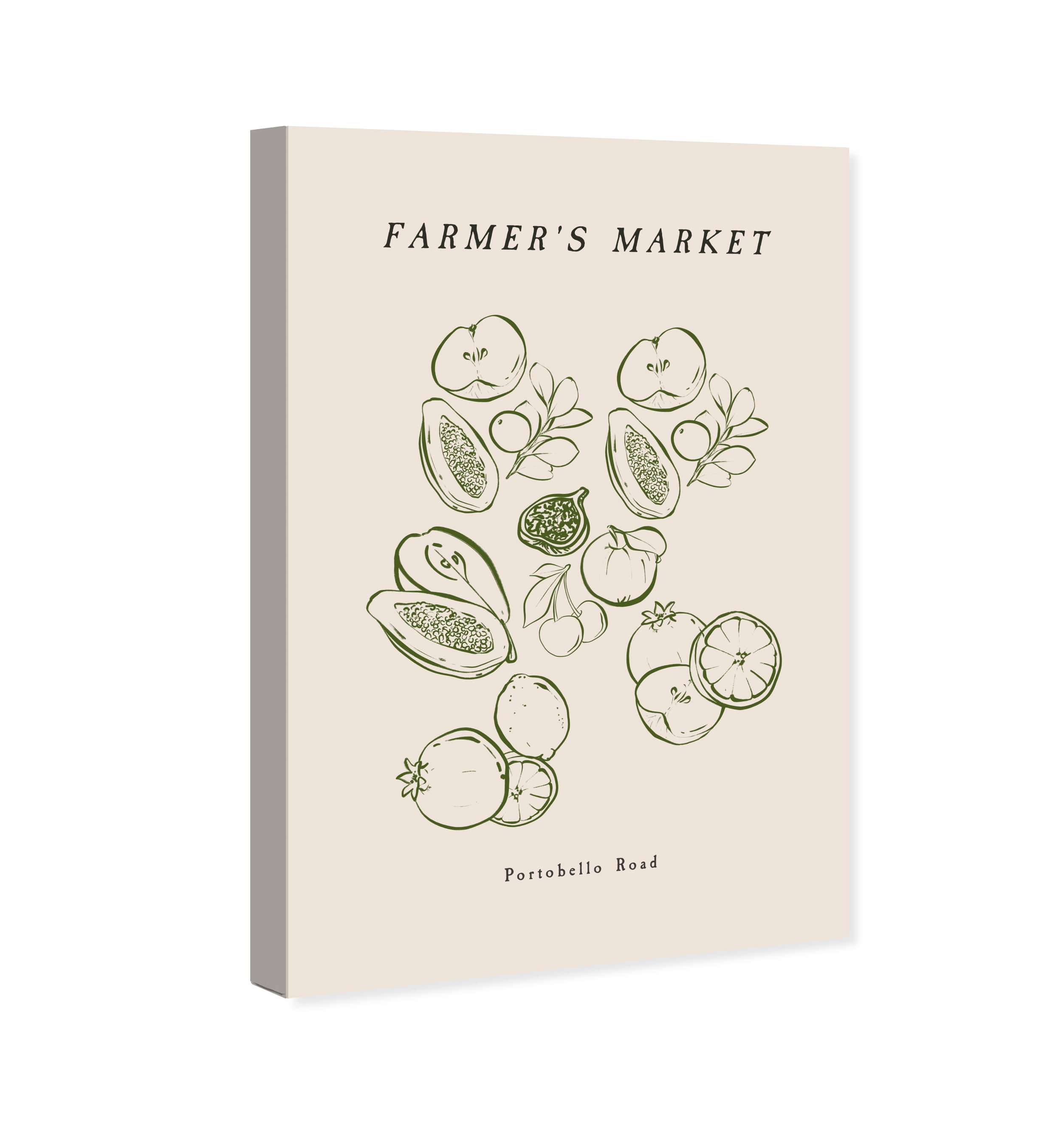 Farmer Market Variety Food and Cuisine Wall Art Print Green 16x24