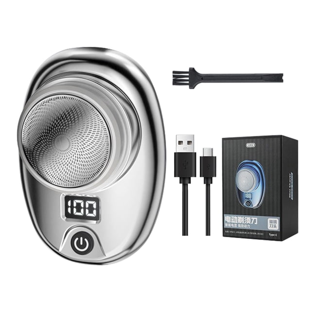 Men's Electric Shaver Portable Beard Trimmer Rechargeable Shaving Razor with Battery Digital Display for Home Daily Travel Trip Use