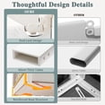 thumbnail image 5 of 3-Piece Full Size Bed Rail for Toddlers, Adjustable Baby Bed Rail Guard, Stable Protective Bedrail, 75.2"×75.2"×53.9", White, 5 of 8