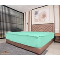 thumbnail image 2 of Zip-On Fitted Sheet Set - Designed for Mattresses with Up to 8" Inch Deep Pockets - Includes 1 Fitted Sheet Base and 2 Zip-On Sheets Full Size - 600 TC - Aqua Blue Color, 2 of 4