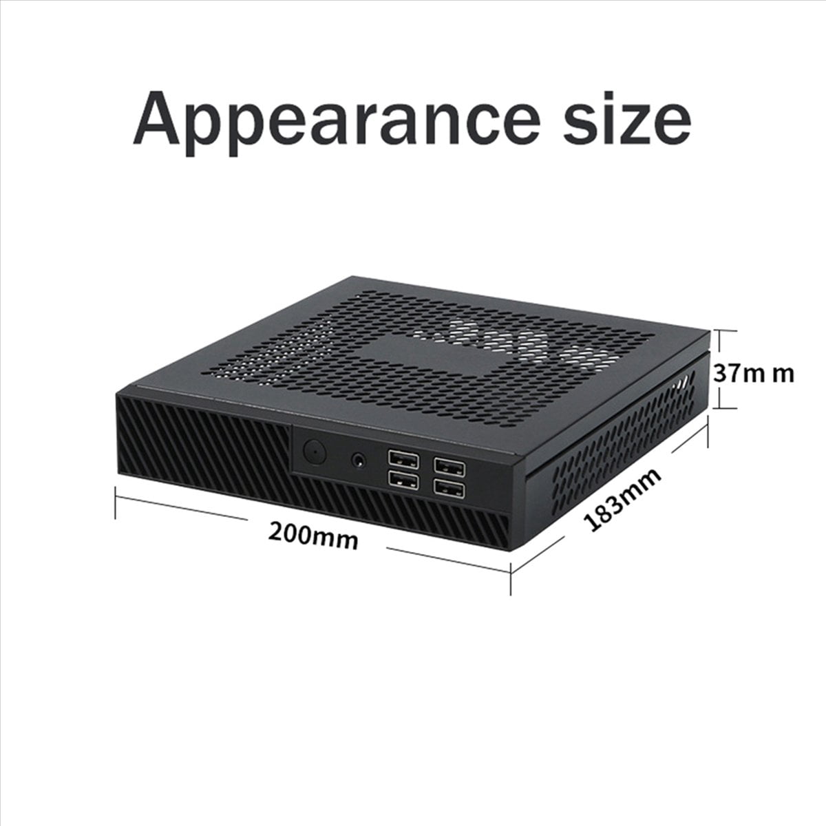 2X DX01 Thin Mini ITX Desktop Computer Chassis Thin Half Height Computer Chassis Portable Desktop Computer Case,2 x Chassis,Black