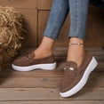 thumbnail image 4 of Zapatos de Caminata de las Mujeres de Moda Y Casual de Corte Bajo Decoración de Metal Vintage Cabeza Redonda Zapatos Planos Portátiles Zapatos Casuales de las Mujeres, 4 of 9