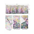 thumbnail image 5 of Teal Spring Floral Kitchen Curtain Valances for Windows Farmhouse Short Curtains, Modern Oil Painted Daisy Botanical Rod Pocket Valance Curtain for Bedroom Cafe Living Room 60"x14", 5 of 8