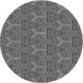 thumbnail image 1 of Ahgly Company Tapis Rond Lavable en Machine Intérieur Transitionnel Gris Minuit, 5 Pieds Rond, 1 of 7