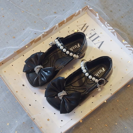 

Little Girls Big Girls Rhinestones Satin Ribbon Pearl Strap Mary Jane Shoes W364 Sizes 9.5C-4Y