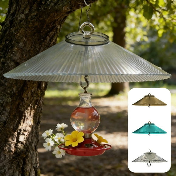 Bowayaoa Housse de Pluie pour Mangeoire d'Oiseaux Extérieure, Housse Protectrice Suspendue en Plastique Transparent pour Mangeoires de Colibris, Pare-Soleil et Pare-Neige Étanche pour Jardin, Patio et Cour