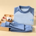thumbnail image 7 of Qopobobo Girls Fall Winter Pajama Set Long Sleeve Top Pants Soft Warm Loungewear Sleepwear 2 Piece Size 7-8 Years(Blue, 7-8 Years), 7 of 7