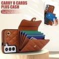 thumbnail image 6 of for Samsung Galaxy S22 Case, Wallet Phone PU Leather Case with Card Holder Crossbody Cover for Women Girls Strap Wristlet RFID Blocking Shockproof Protective Cover for Samsung S22, Brown, 6 of 9