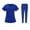 2-blue, variant on Medical Scrub Set for Women, Modern V Neck Scrub Top & Jogger Pant with 8 Pockets Professionals Soft Stretch Medical Nursing Uniforms Set dark green XX-Large