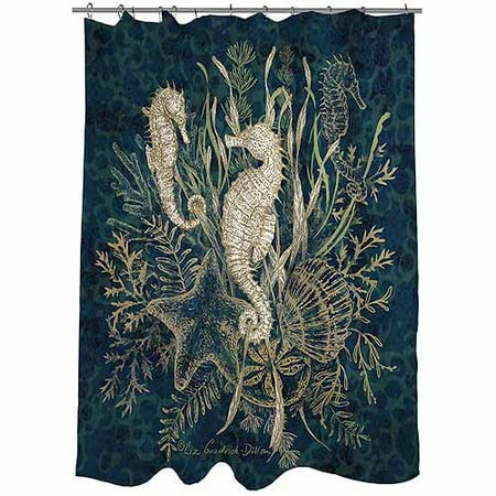 Thumbprintz Sea Horse Vignette Shower Curtain