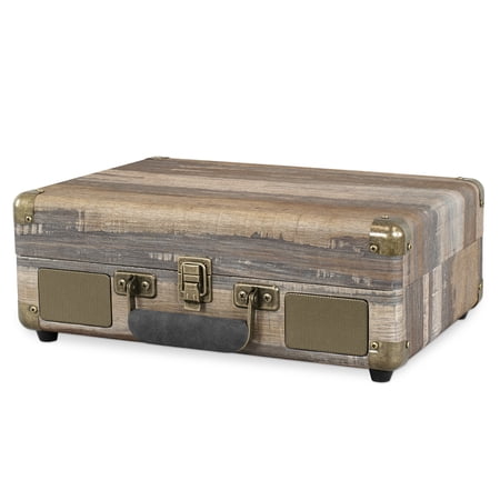 Victrola Vintage 3-Speed Bluetooth Portable Suitcase Record Player with Bui