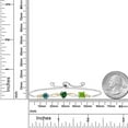 thumbnail image 3 of Gem Stone King 925 Silver and 10K Yellow Gold Blue Moissanite Green Nano Emerald Green Peridot and Lab Grown Diamond Tennis Bracelet for Women By Keren Hanan (1.93 cttw, Adjustable up To 9 inch), 3 of 4