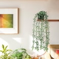 thumbnail image 5 of QCQHDU 1 Pack Artificial Hanging Potted Plants, Fake Hanging Plants Eucalyptus with Pot for Home Living Room Decor Indoor, 5 of 6