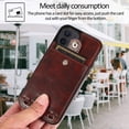 thumbnail image 5 of Necklace Crossbody Case for iPhone 12 Mini,PU Leather Wallet Lanyard Case Cover with Card Holder Adjustable Detachable Anti-Lost Neck Strap Case for iPhone 12 Mini,5.4",Brown, 5 of 12