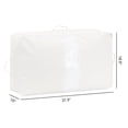 thumbnail image 2 of Unique Bargains 1 Pack Clothes Storage Bags Moving Bags White 31*19*10in, 2 of 7