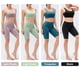 thumbnail image 5 of TFixol Conjunto de pantalones cortos de yoga para mujer, cintura ancha acolchada, entrenamiento, pilates, 5 of 8