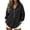 Black, variant on TGSLY Women's Half Zip Hooded Sweatshirt Lightweight Raglan Long Sleeve Fall Tops Loose Casual Solid Color Athletic Layering Pullover with Pockets XXL