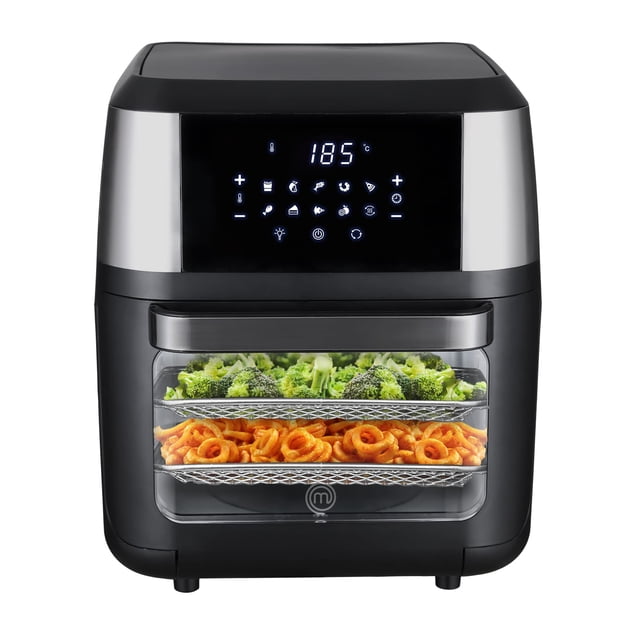 Hukën Masterchef | Freidora de Aire | Horno de Convección Multifunción, Rostizador, Deshidratador y 10 funciones más| Air Fryer Oven | 12 Litros | Pantalla Táctil | Accesorios Incluídos (Reacondiciona
