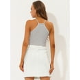 thumbnail image 4 of DARING DIVA Women's A-line Button Front Denim Short Skirt XS White, 4 of 6
