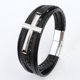 thumbnail image 1 of Pulsera retro para hombre, de cuero, multicapa, tejida a mano, de aleación, con hebilla magnética, pulsera, joyería, 1 of 6