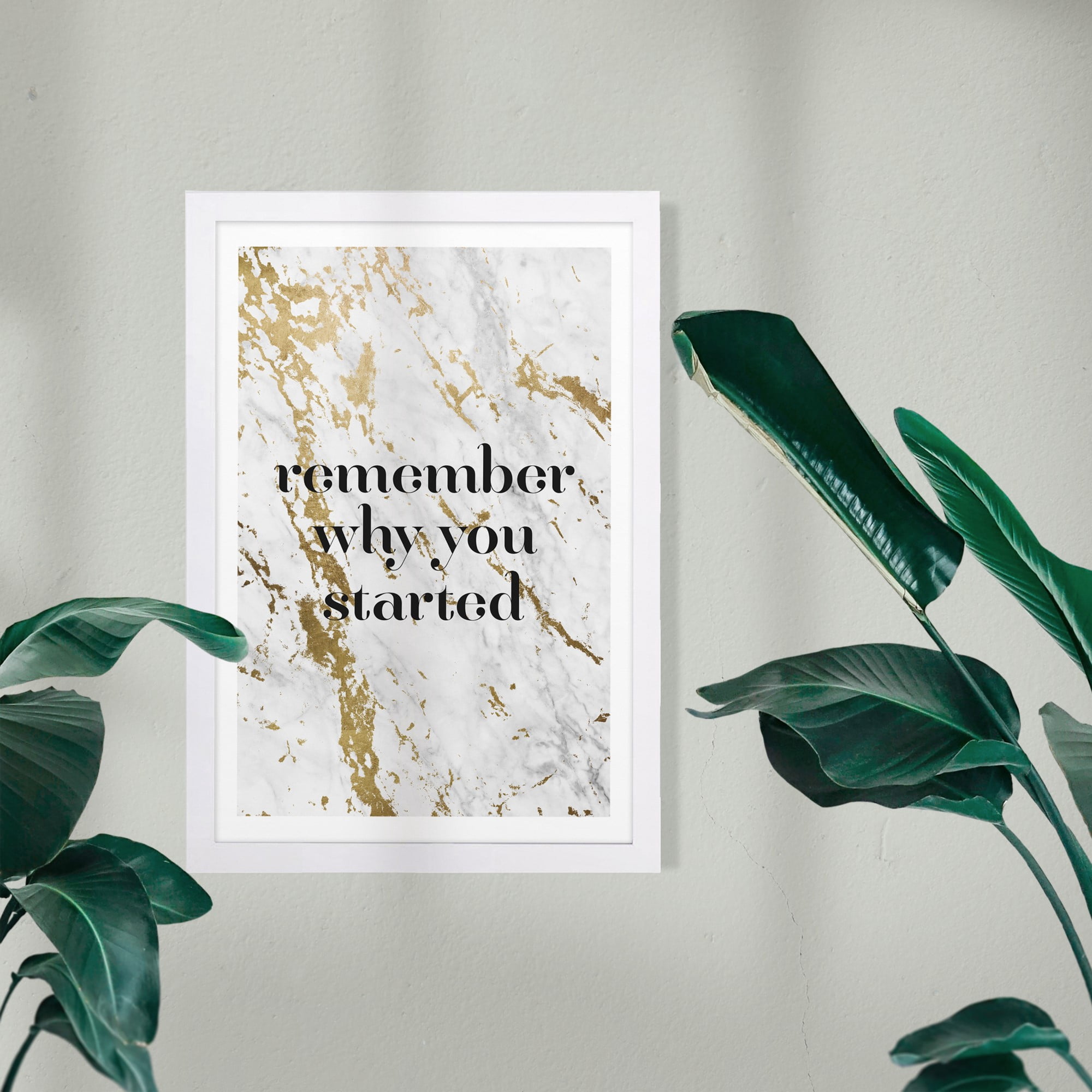 Wynwood Studio Typography and Quotes Framed Wall Art Prints 'Remember Where Marble' Motivational quotes - Gold, Black, 13" x 19"