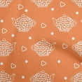 thumbnail image 1 of oneOone Cotton Poplin Orange Fabric Tea Kettle Sewing Craft Projects Fabric Prints By Yard 42 Inch Wide, 1 of 4