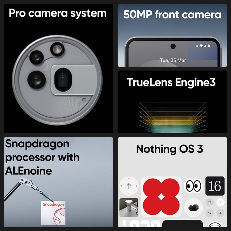 Nothing Phone (3a) Pro 5G Android Smartphone, 256GB Unlocked