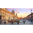 thumbnail image 3 of Anonymous 18x11 Black Modern Framed Museum Art Print Titled - Piazza Navona, Roma, 3 of 5