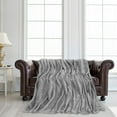 thumbnail image 3 of PiccoCasa 59"x78" Throw Blanket Flannel Fleece Soft Blanket,  Gray, 3 of 7