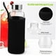 thumbnail image 5 of Botella de agua de vidrio de 1000 ml de alto borosilicato con funda de neopreno, tapa a prueba de fugas, reutilizable, ecológica, 5 of 5