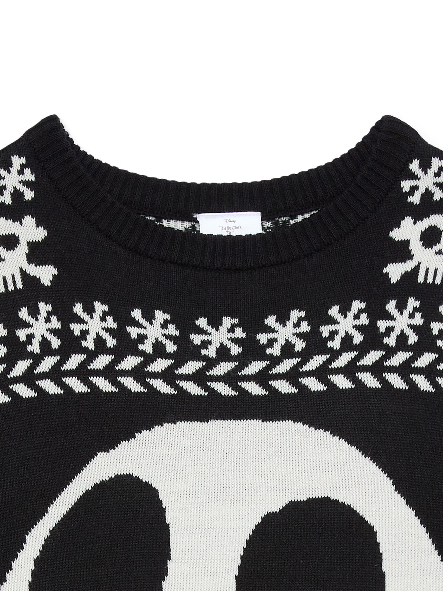 The Nightmare Before Christmas Girls Jack Skellington Holiday Sweater Dress with Long Sleeves, Sizes 4-12