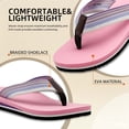thumbnail image 3 of Women's Woven Flip Flops Comfortable Arch Support Slide Sandals for Women Slip On Summer Beach Sandals with Braided Strap Ladies Lightweight Soft Yoga Mat Cushion Walking Thong Sandals Slippers, 3 of 6