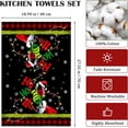 thumbnail image 6 of Christmas Tea Towels, Santa Elf Cotton Kitchen Towel 18.9 × 27.5 Inch, Quick Drying Dish Cloth for Party Anniversary Holiday Decoration Housewarming, 6 of 6