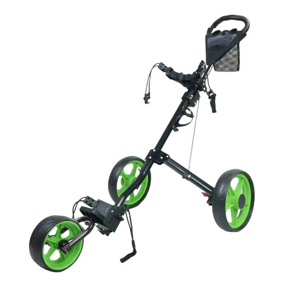Colaxi Push Pull Golf Cart Golf Bag Carrier Cart Cart, Professional, Folding Golfing Cart, Golf Walking Pull Cart Golf Trolley green