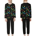 thumbnail image 3 of Renewold 2 PCS Family Pajamas Christmas Lights Cozy Home Daily Wear Breathable Sleep Set Nightwear for Kids 15-16 Years Old Comfort Scoop Neck Loungewear Clothing, 3 of 5