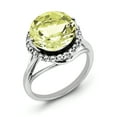 thumbnail image 1 of Sterling Silver Rhodium White Topaz & Lemon Quartz Ring Size 7, 1 of 3
