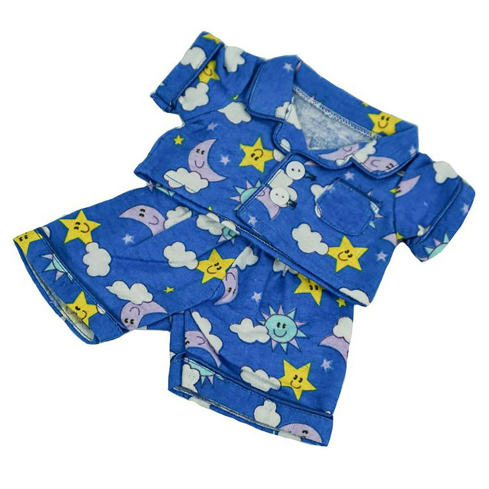 Fun Flannel Pajamas Outfit Teddy Bear Clothes Fit 8 inch to 10 inch