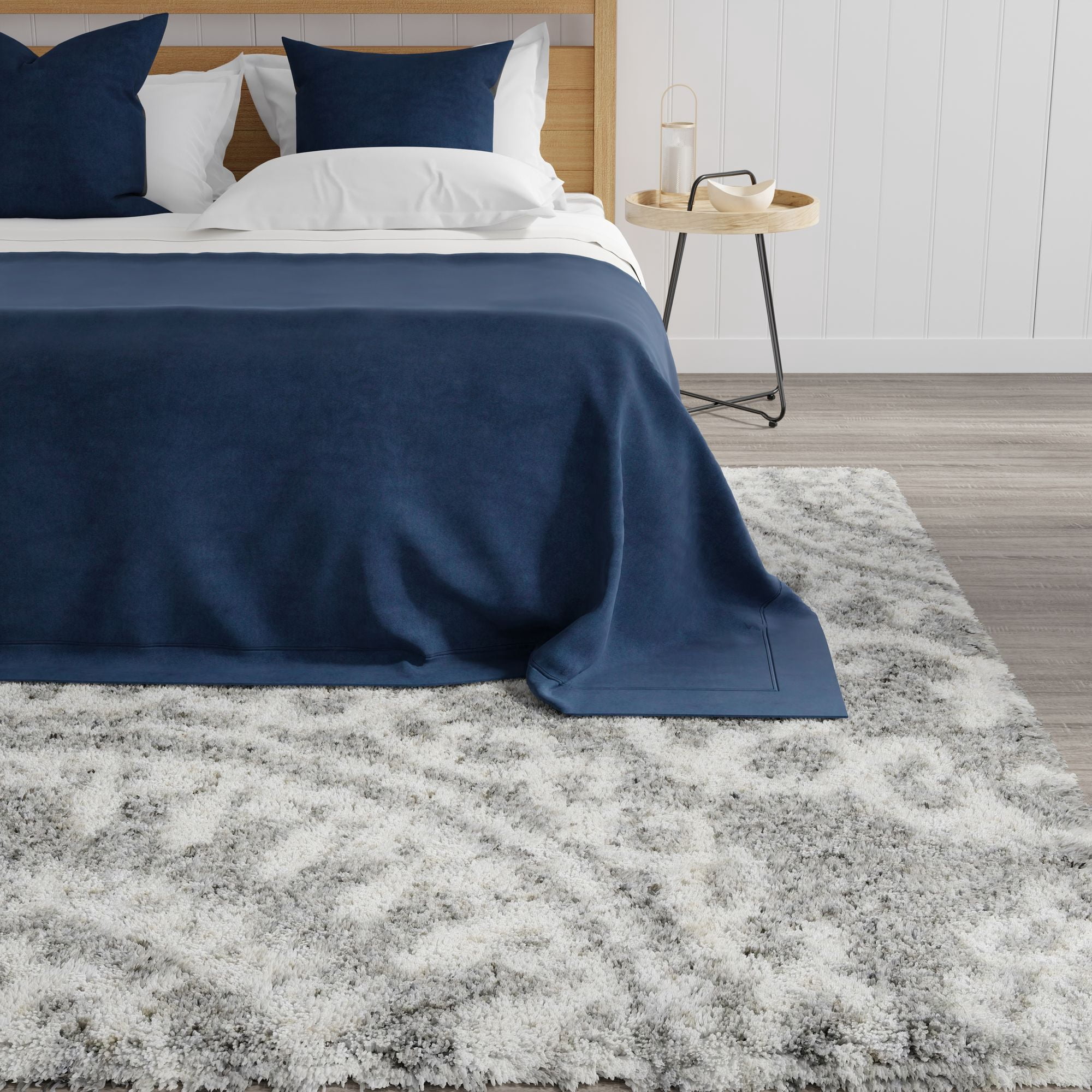 Mason Brooks Indigo Shag CG15B Transitional Geometric 2'6" X 8' Area Rug