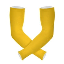 ALAZA Solid Yellow UV Sun Protection Arm Sleeves UPF 50  Compression Cooling Sleeve 1 Pair