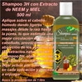 thumbnail image 4 of Shampoo 3H Miel y Derivados 3H Extracto de Neem 500 ml Revitalizante Detox y Fortalecimiento Capilar, 4 of 4