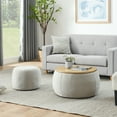 thumbnail image 5 of Storage Ottoman, 2 in 1 Function, Work as End Table, Ottoman with a Small Seat, for Bedroom and Living Room, Gray, 5 of 12