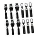 thumbnail image 3 of Kit de reparación de cremalleras de 12 piezas, tirador de cremallera de repuesto de metal extraíble universal para ropa, equipaje, maletas, cierres,, 3 of 9