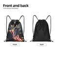 thumbnail image 5 of Ratiio North American Bald Eagle1 Print Drawstring Backpack Bag Sport Gym Sackpack Heavy Duty String Backpack for Men Women, 5 of 7