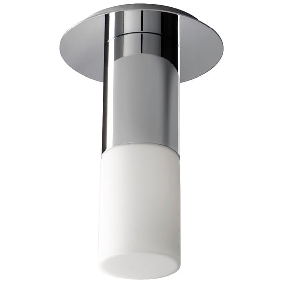 3-308-120-Oxygen Lighting-Pilar - 9 Inch 120V 5.1W 1 LED Small Glass Flush Mount-Polished Chrome Finish